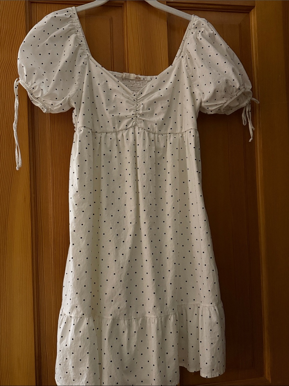 Altar'd State White Eyelet Puff-Sleeve Mini Dress